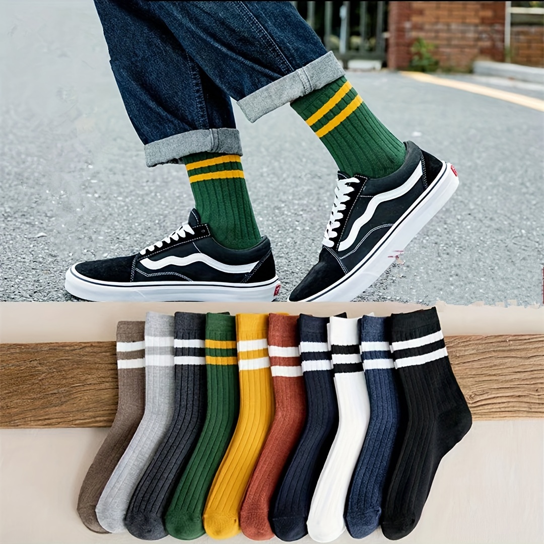 ถุงเท้าผู้ชายลายแปลกใหม่ 5 คู่ - Cotton Crew Sock Pack บทวิจารณ์และราคา