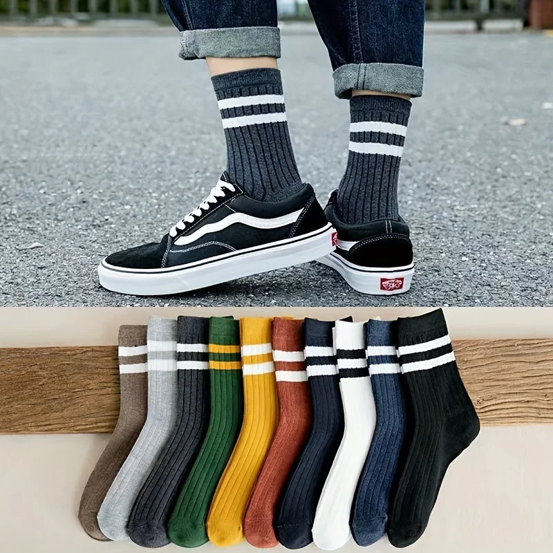ถุงเท้าผู้ชายลายแปลกใหม่ 5 คู่ - Cotton Crew Sock Pack บทวิจารณ์และราคา