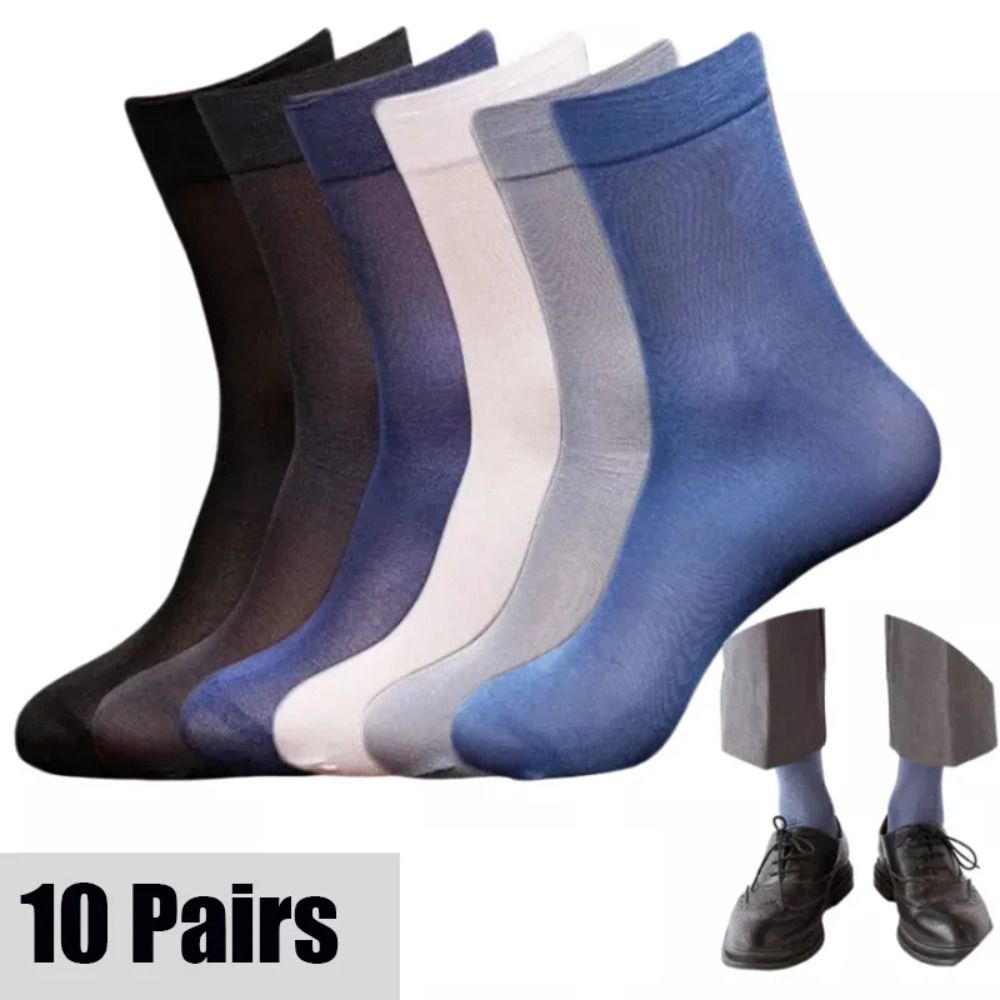 10 คู่แฟชั่น Breathable Men ถุ - Silk Sock Bamboo บทวิจารณ์และราคา